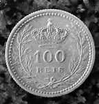 100 réis 1910 prata D. Manuel II.