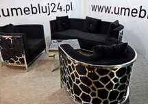 Zestaw komplet 3+1+1 GALAXY srebrny GLAMOUR