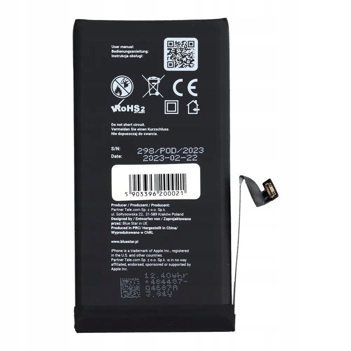 BATERIA BATERIE Blue 3227 mAh Star Dla Apple iPhone 13