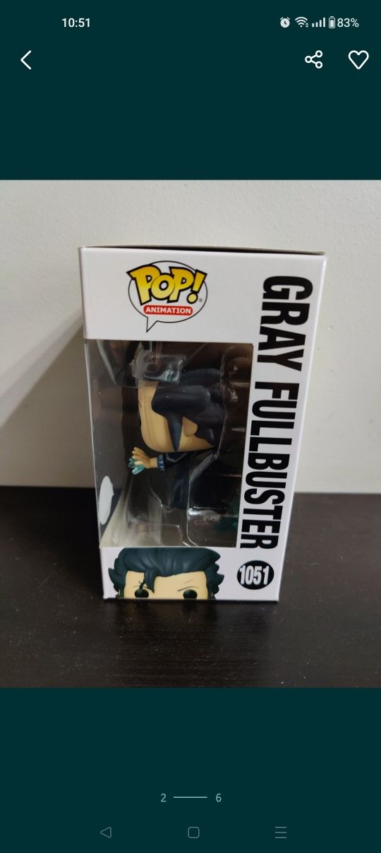 Fairy tail Grey Fullbuster figurka Funko pop