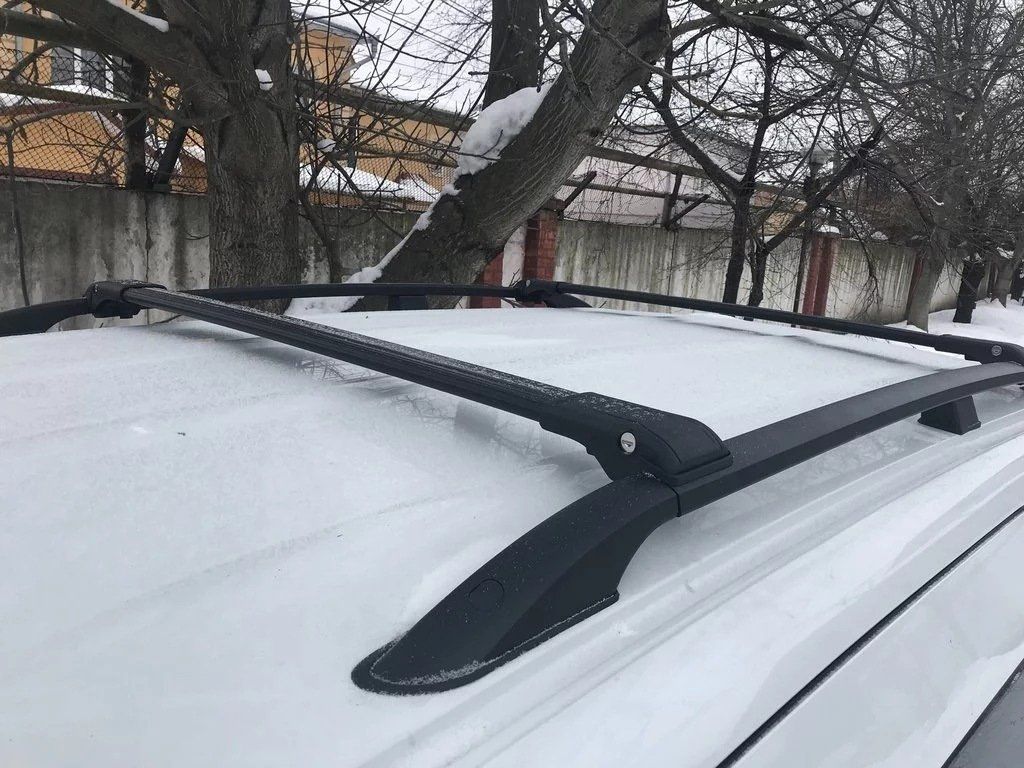 Opel Zafira Life 2019- р. Поперечены на рейлінги під ключ (2 шт) Сірий