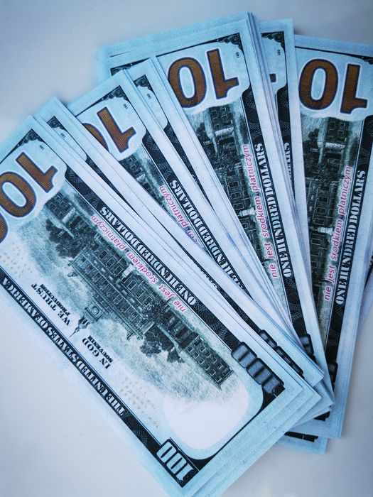 100 Dolarów USA plik 100szt. dwustronne 10x