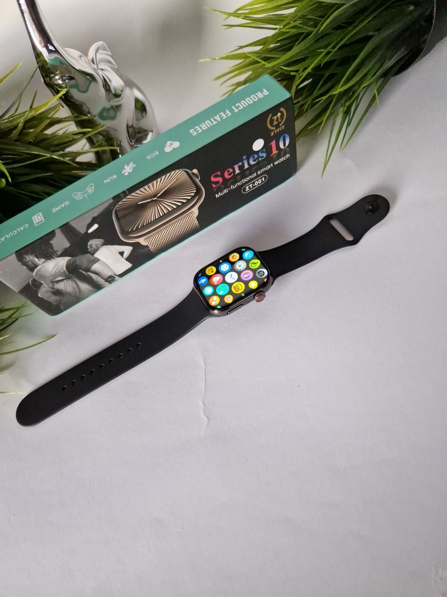 Smartwatch czarny, serii 10, watch amoled