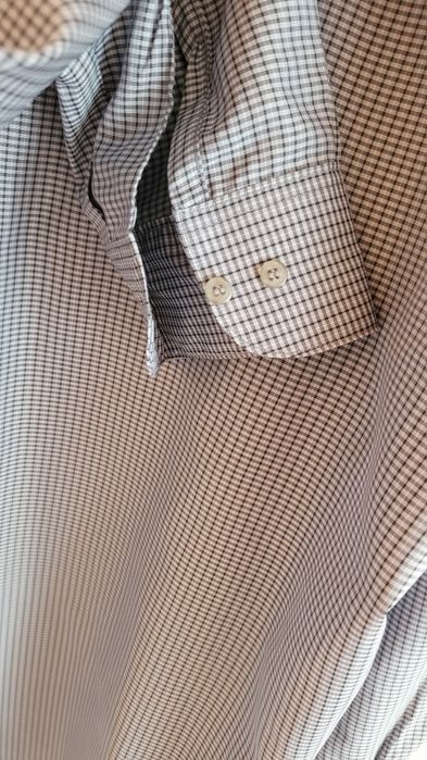 Męska koszula w kratkę szaro stalowoniebieska Boretto 41