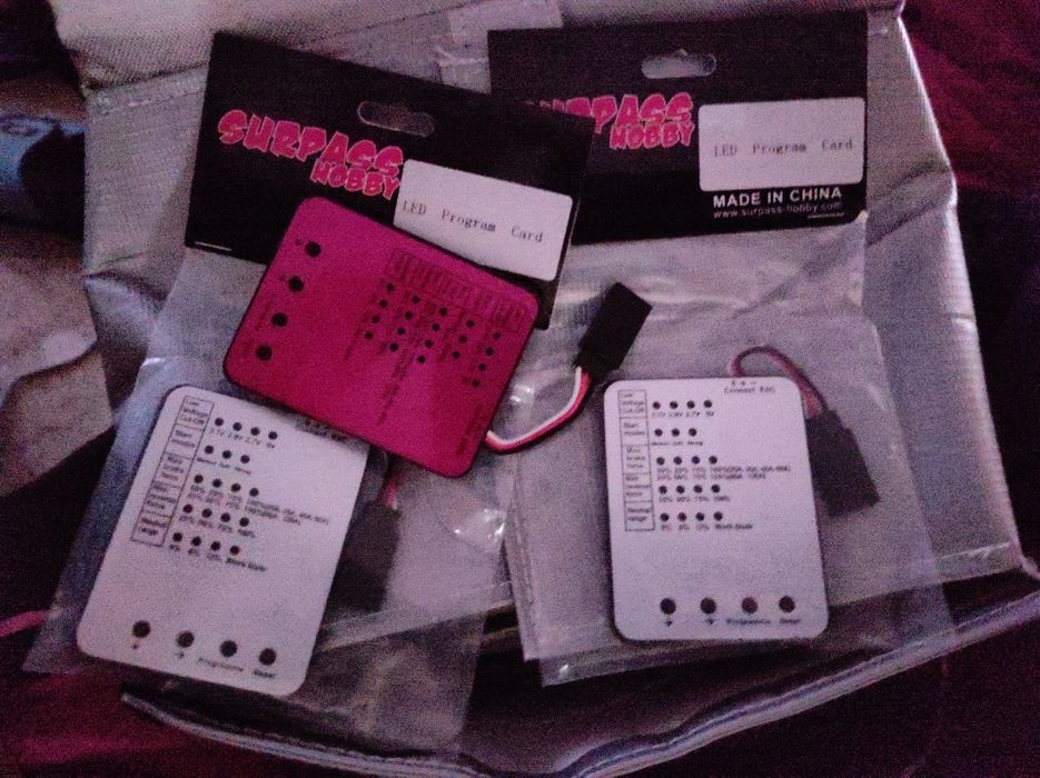 Cartões para configurar ESC / variador