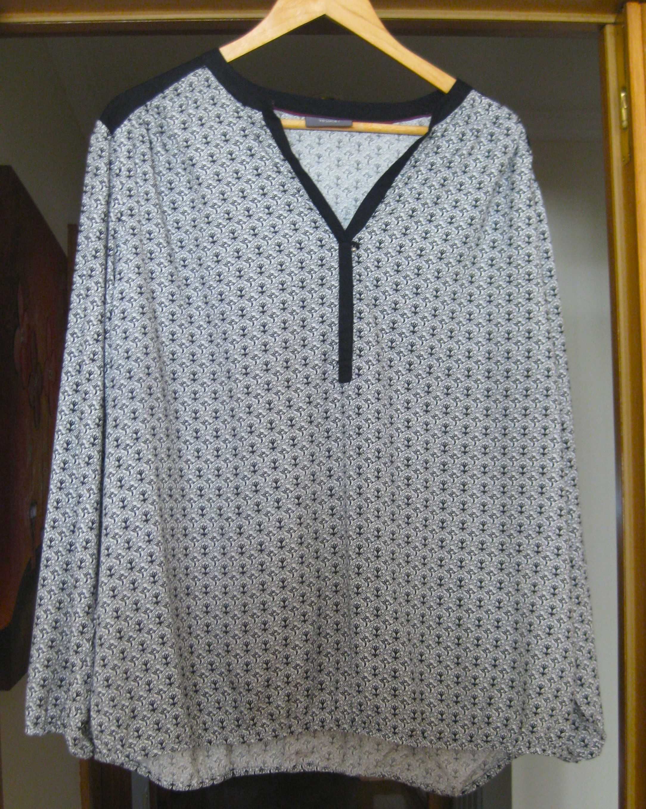 Blusa Vermelha com Colarinho e Mangas 3/4 XXL