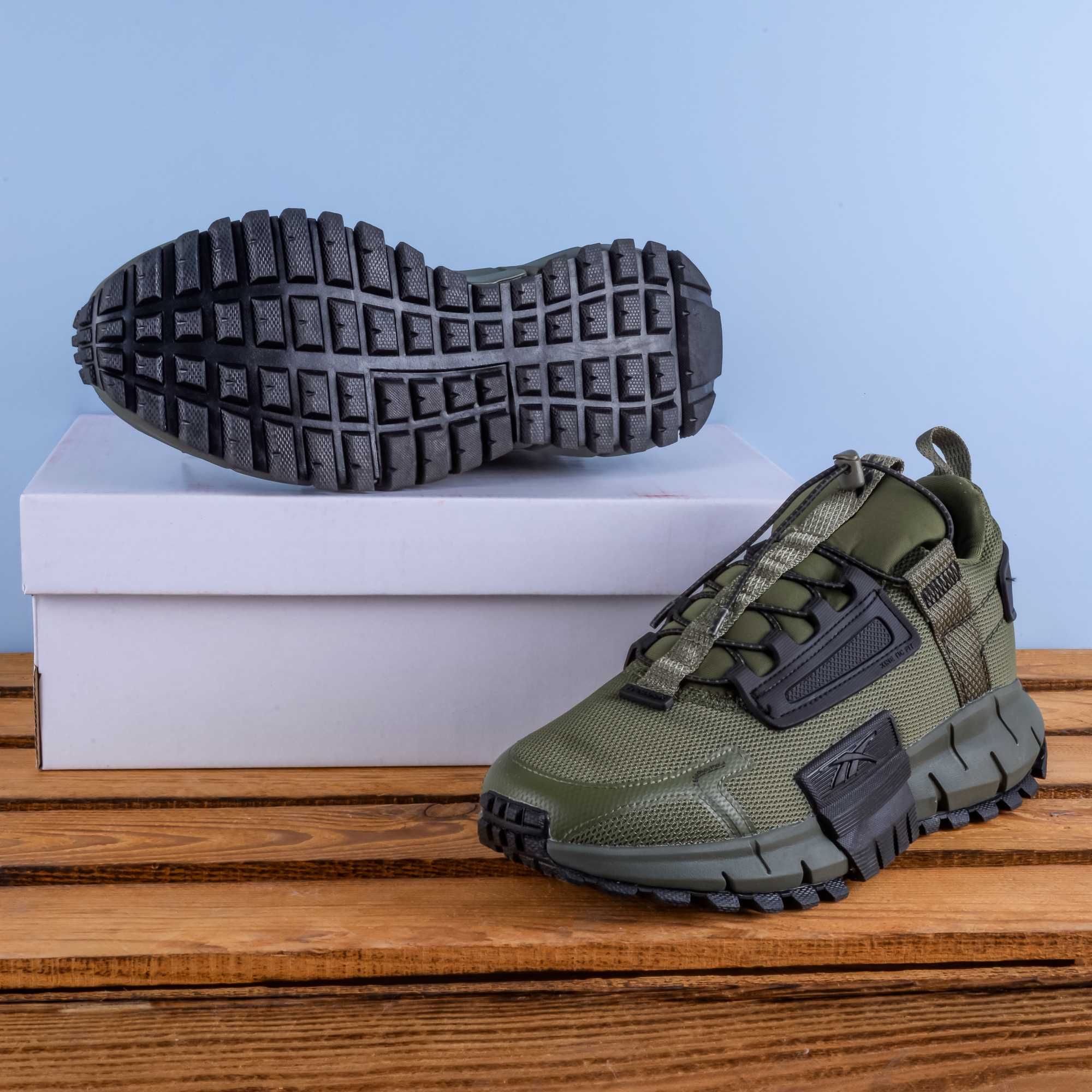 (1770) Чоловічі Кросівки Reebok Zig Kinetica хакі (41-45) рібок