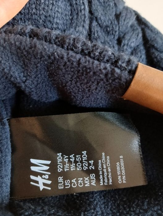 Czapka zimowa H&M, 92/104, granatowa