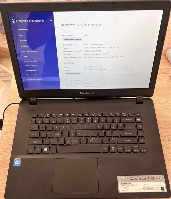 Laptop packard bell