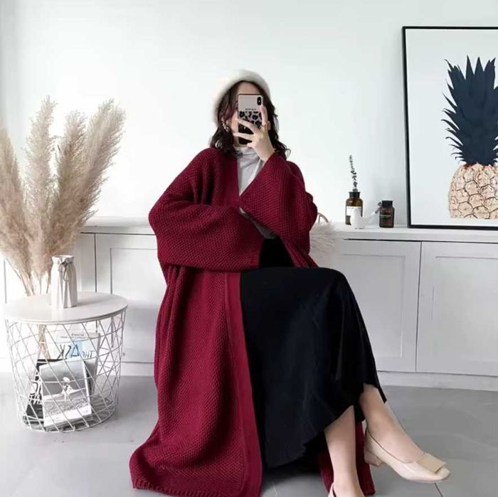 Luźny sweter (kardigan) damski