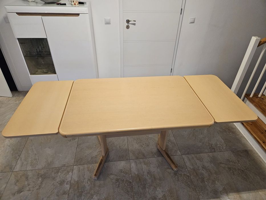 Stół rozkładany 80x120 - 200 dwa wusuwane blaty boczne
