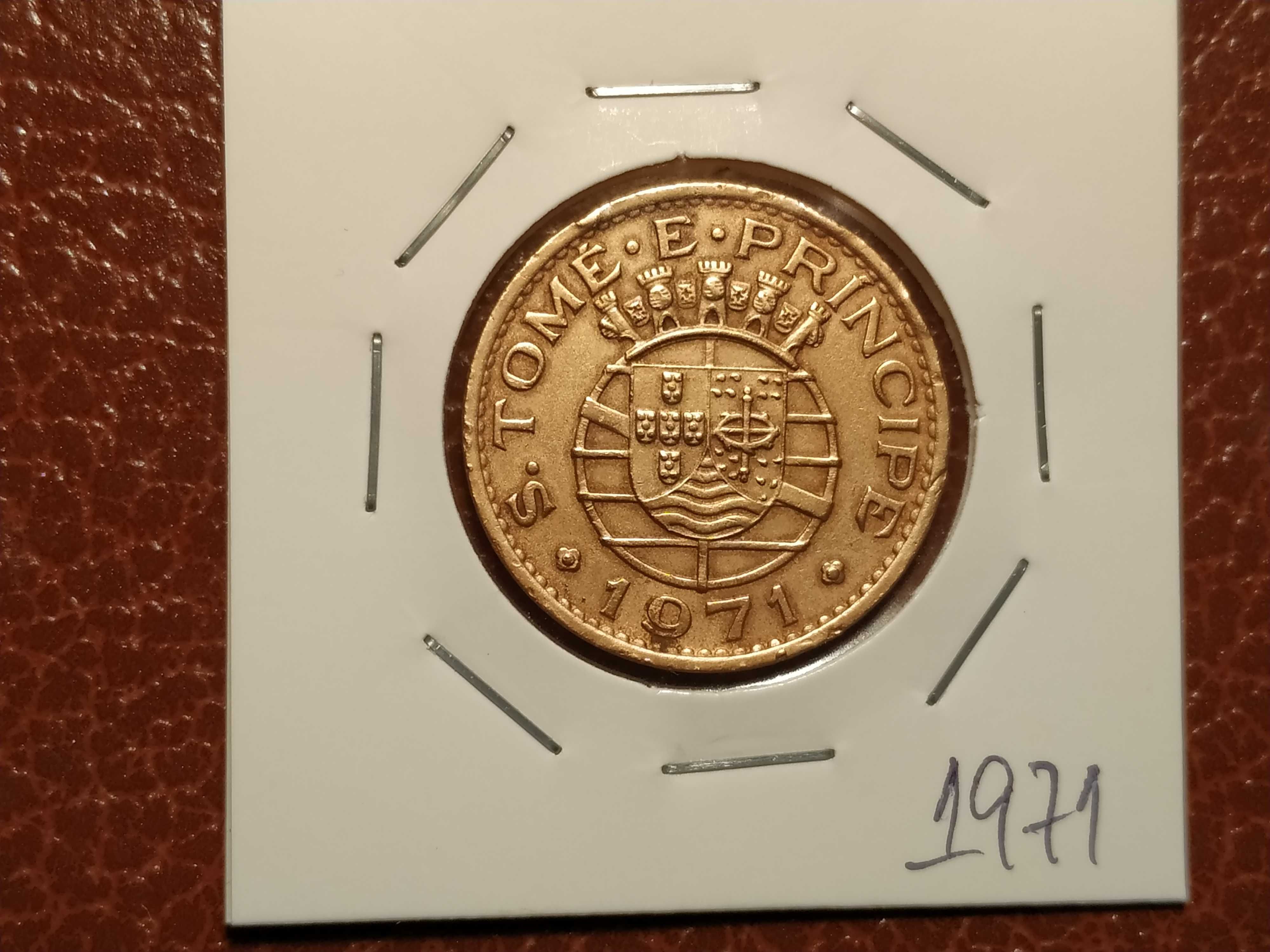 São Tomé e príncipe - moeda de 1 escudo de 1971 (ex-colónias)