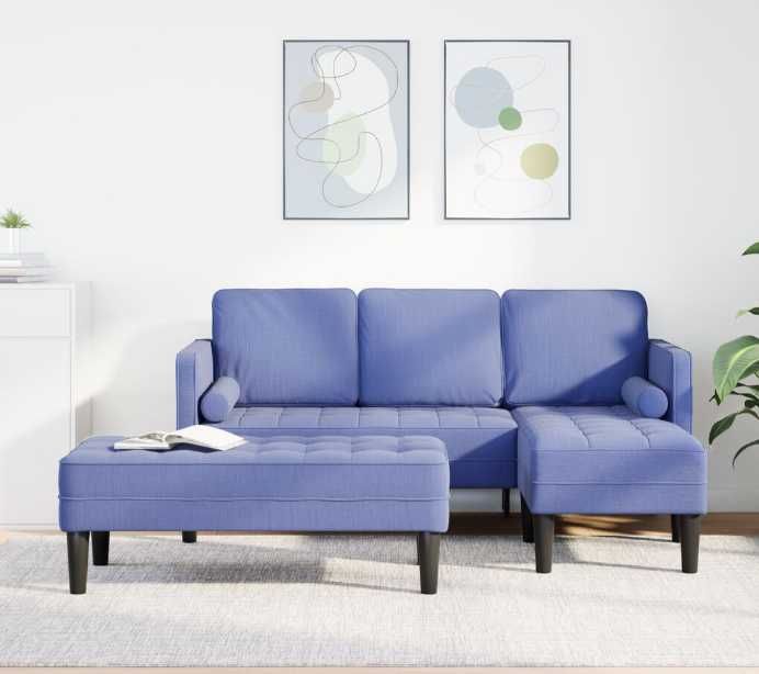 Conjunto de sofá de 2 peças vidaXL azul 173 x 131 x 67 cm