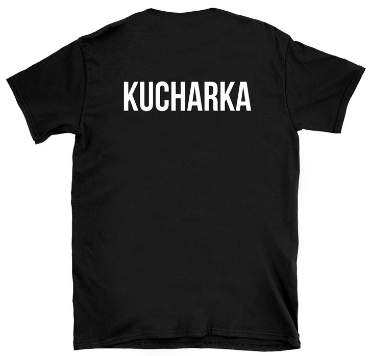 czarna koszulka kucharka do baru i restauracji z nadrukiem kucharka
