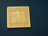 Niemcy znaczek pocztowy złoto próba 900