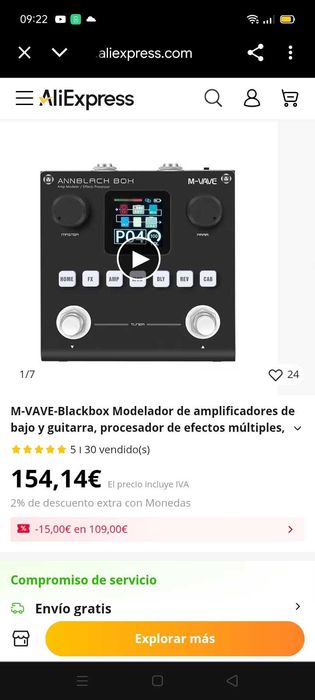 Amplificador Guitarra 154€. Oportunidades