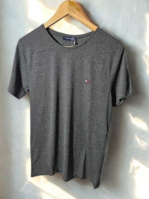 T-shirt męski Hilfiger szary popielaty nowy z metką premium M L