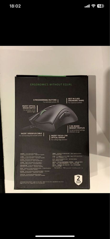 Rato Razer Deathadder V2