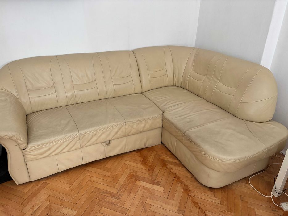 Skórzany narożnik, oddam za darmo