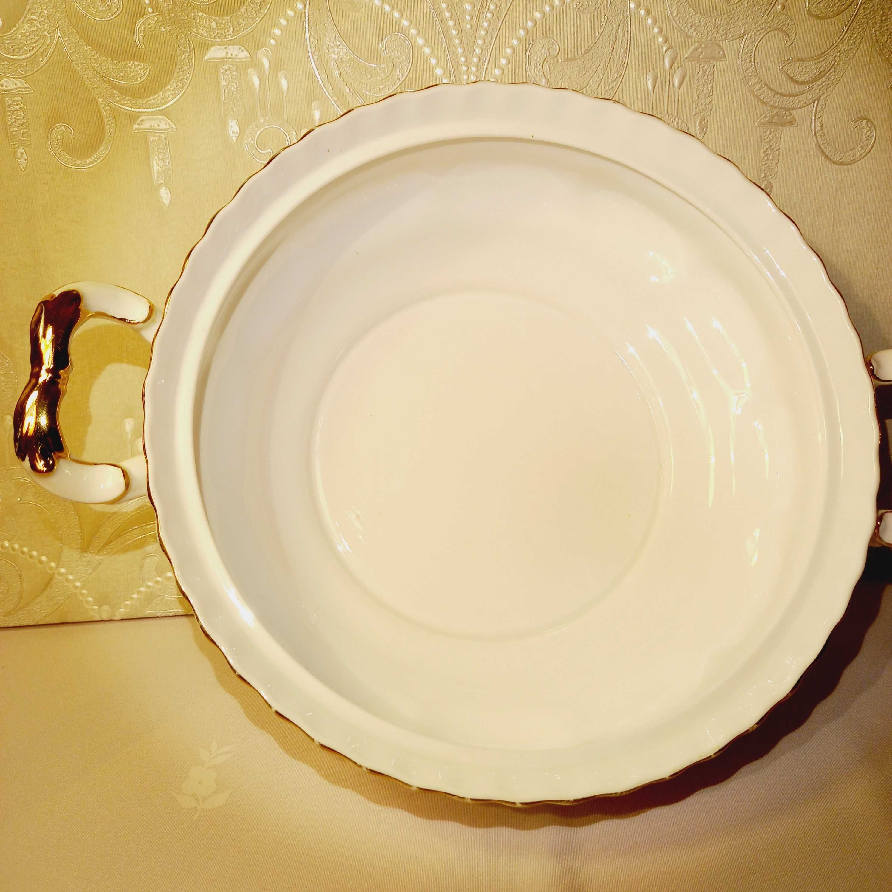 Vintage Porcelana Kostna- 19 sztuk- talerze+waza Royal Albert Val D'or