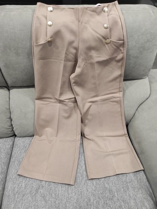 Spodnie damskie taupe rozmiar S