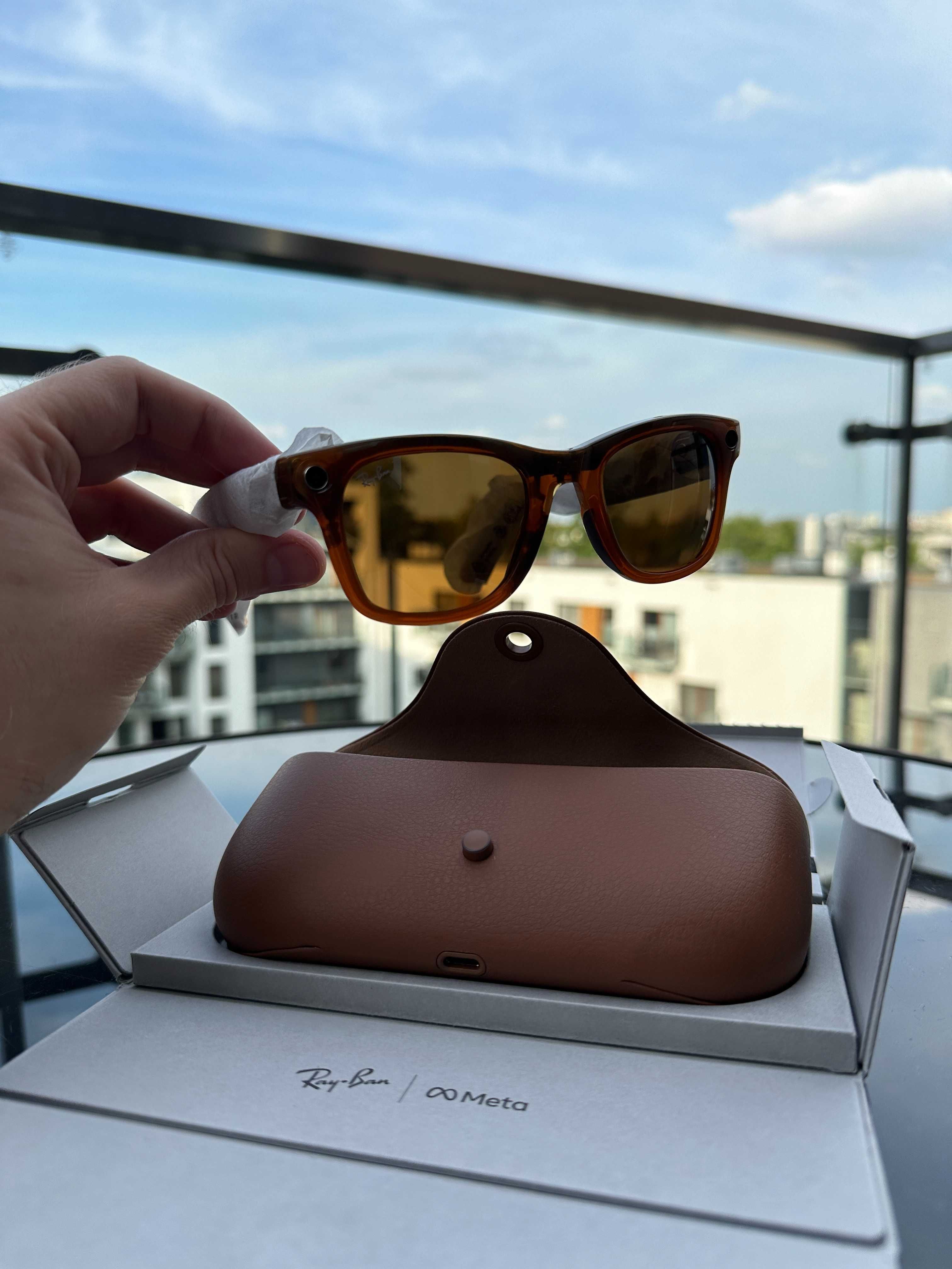 Смарт-окуляри Ray-Ban Meta Wayfarer Shiny Caramel Polar Brown OPEN BOX