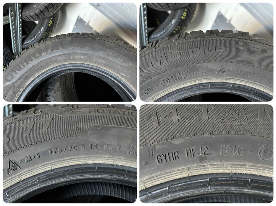 4X OPONY ZIMOWE 175/70R14 84T Uniroyal The Rain Tyre MS PLUS 77 6MM