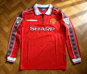 Koszulka piłkarska Manchester United 98/99 Beckham 7 Długi rękaw, L