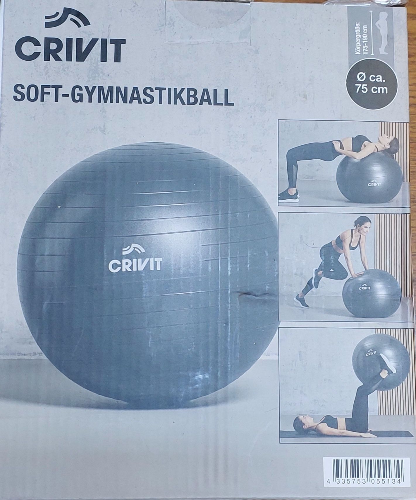 М'яч для фитболу CRIVIT діаметром 65 см.