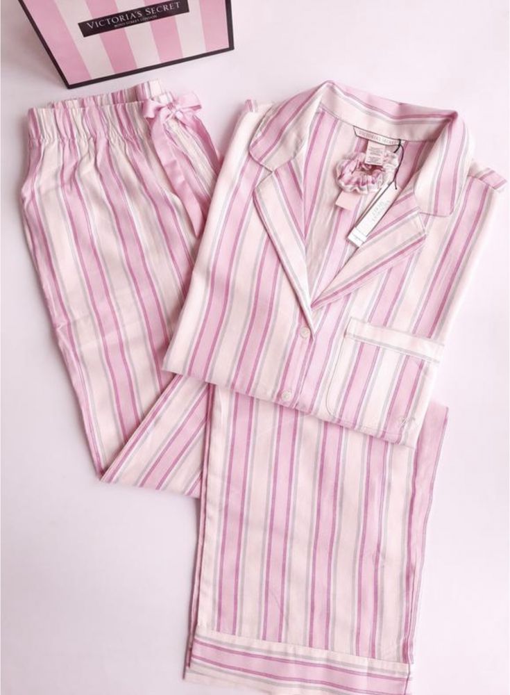 Піжама сатинова фланелева Victoria’s Secret  пижама Вікторія Сікрет