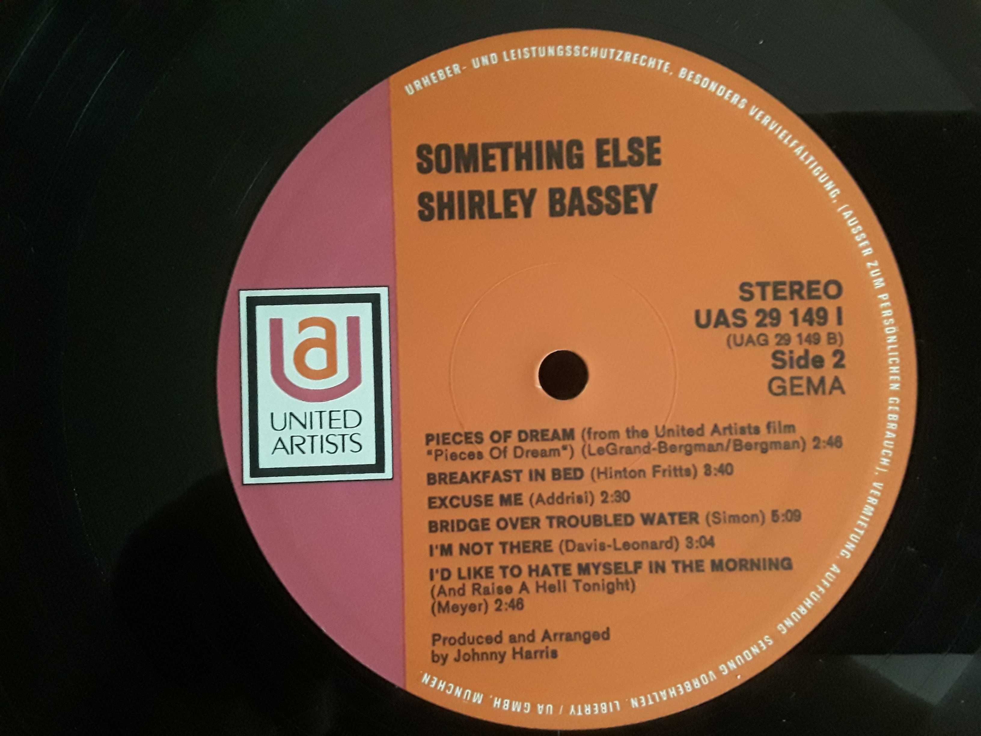 Виниловая пластинка Shirley Bassey  Something Else  1971 г.
