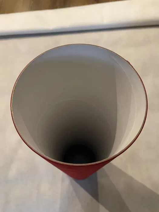 Opakowanie na prezent duża tuba czerwony welur 51,5x 12,5 cm