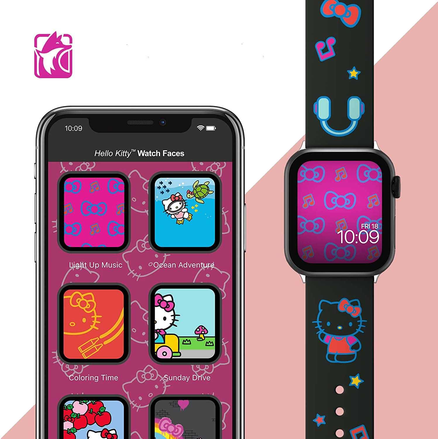 Pasek do Apple Watch 38/40mm; 42/44mm Hello Kitty