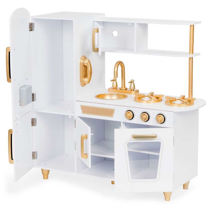 Деревянная белая кухня для детей EcoToys 7267