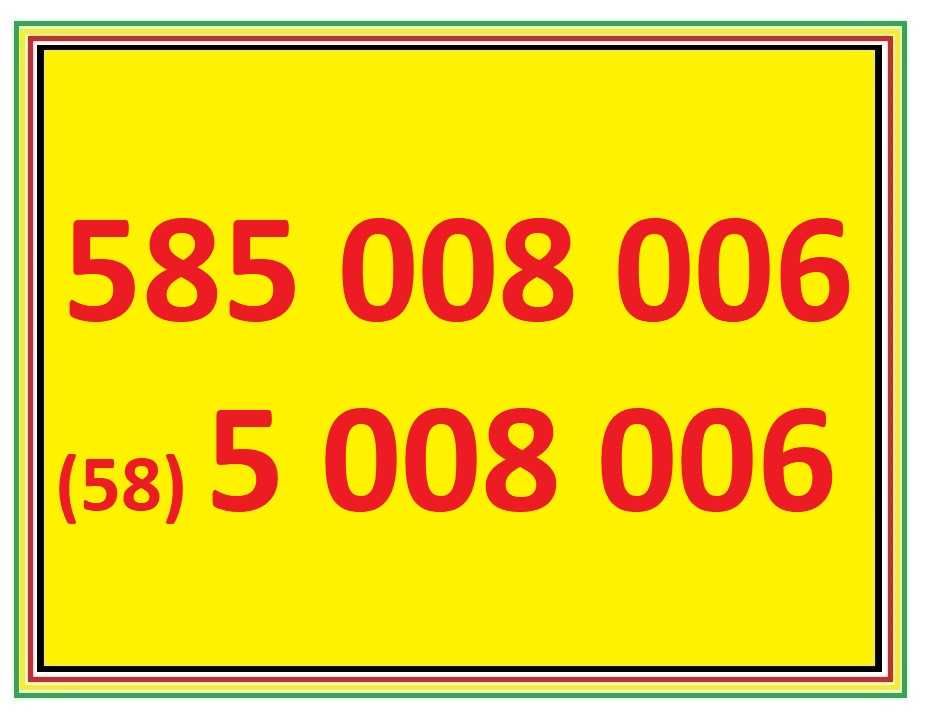 Złoty Numer Stacjonarny 585 OO8 OO6