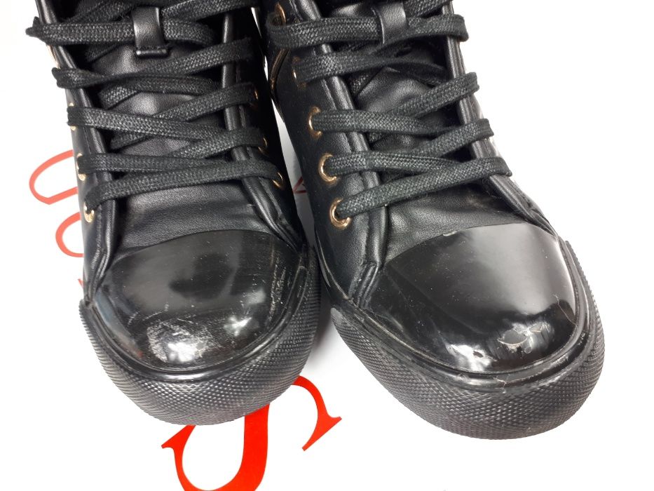 Sneakersy czarne GUESS platforma trampki botki 36 38 HIT 37 39