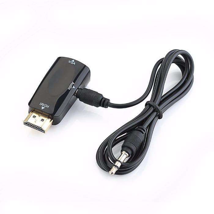 Conversor Adaptador HDMI para VGA com áudio