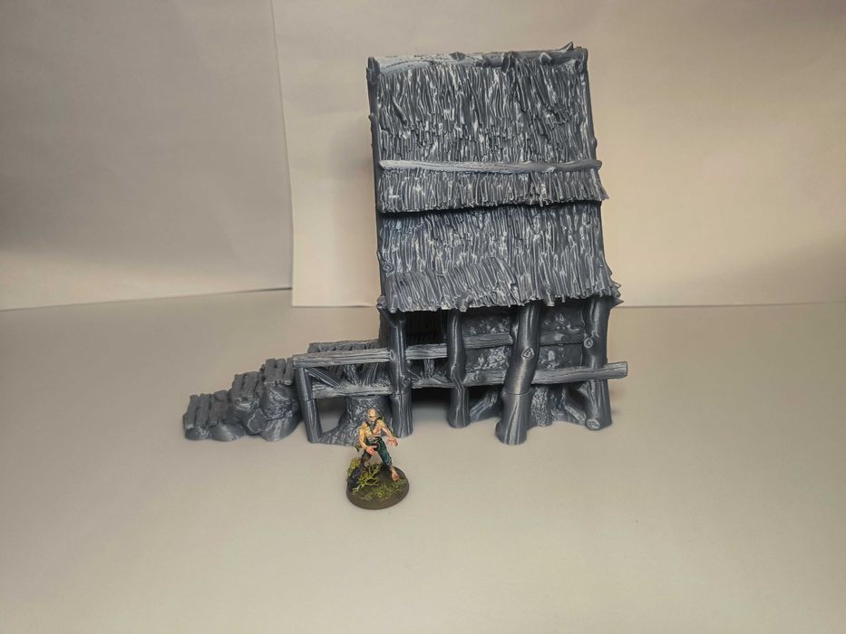 Domek bagienny niziołków 3(Halfling swamp house) makieta diorama D&D