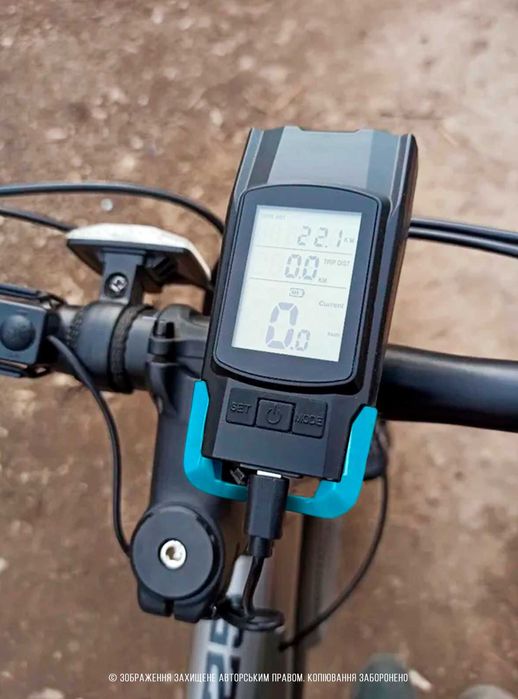 РАСПРОДАЖА! Велофара с сигналом і комп'ютером, велофонарь 4000mAh