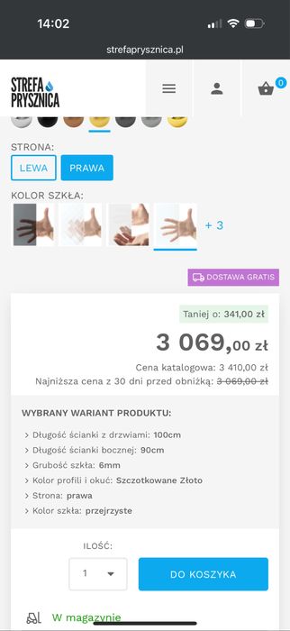 Kabina prysznicowa radaway 100x90