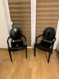 Krzesła czarne Louis 4 szt