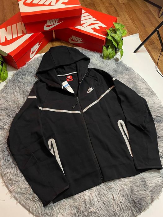 Зіп худі Nike tech fleece 2025 чорного кольору / nike теч фліс рефлект