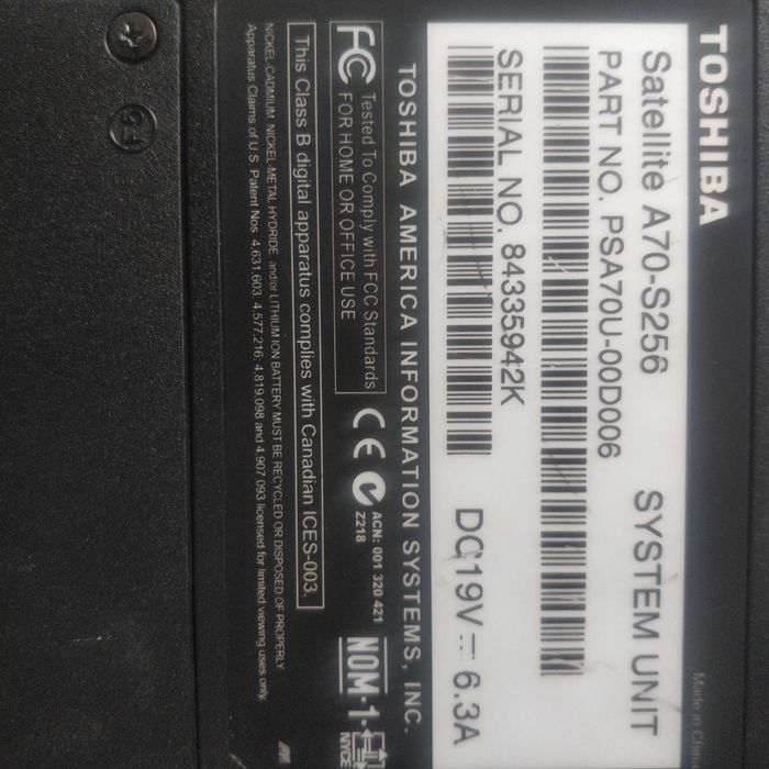 Toshiba satellite A70-S256 - kolekcjonerski, doskonały stan, W XP