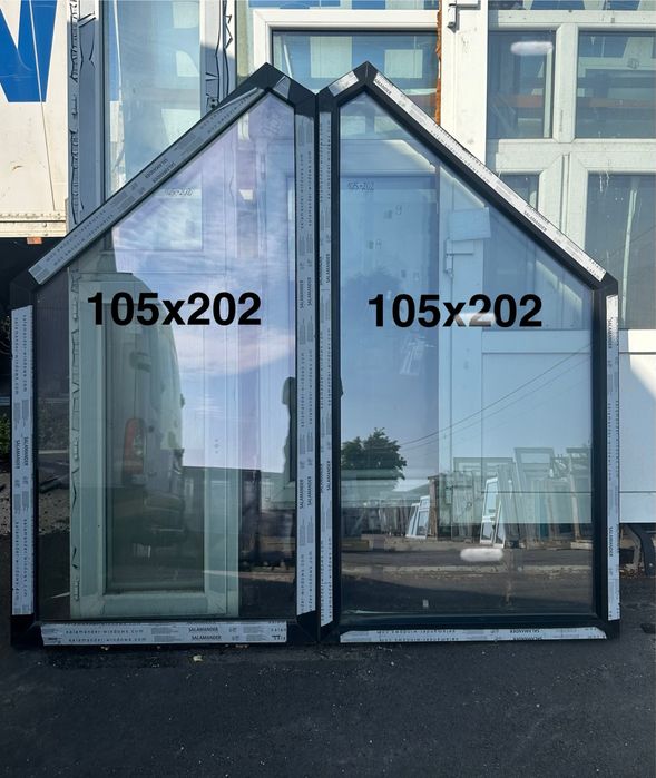 Okna trójkątne / trapez - fix w kolorze / Ścianki przeszklone, różne!!