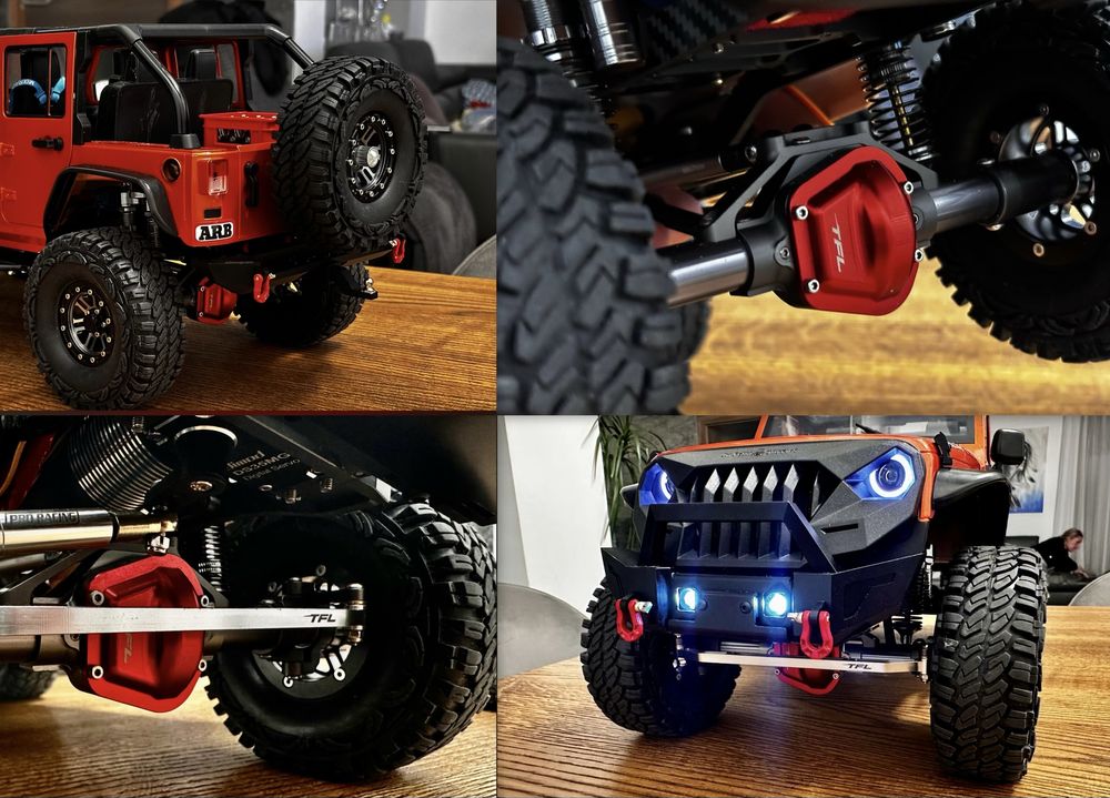SCX 10 TFL Jeep Wrangler  RTR RC , carbon hobbywing scaler 1/10 TRX4
