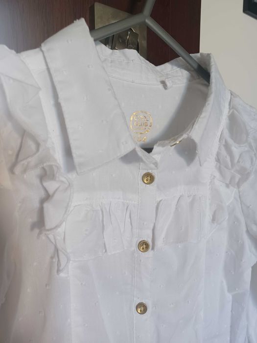 Biała koszula dla dziewczynki r. 104