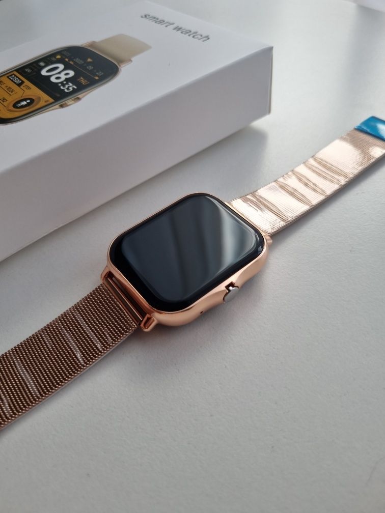 Smartwatch złoty *2 paski w cenie