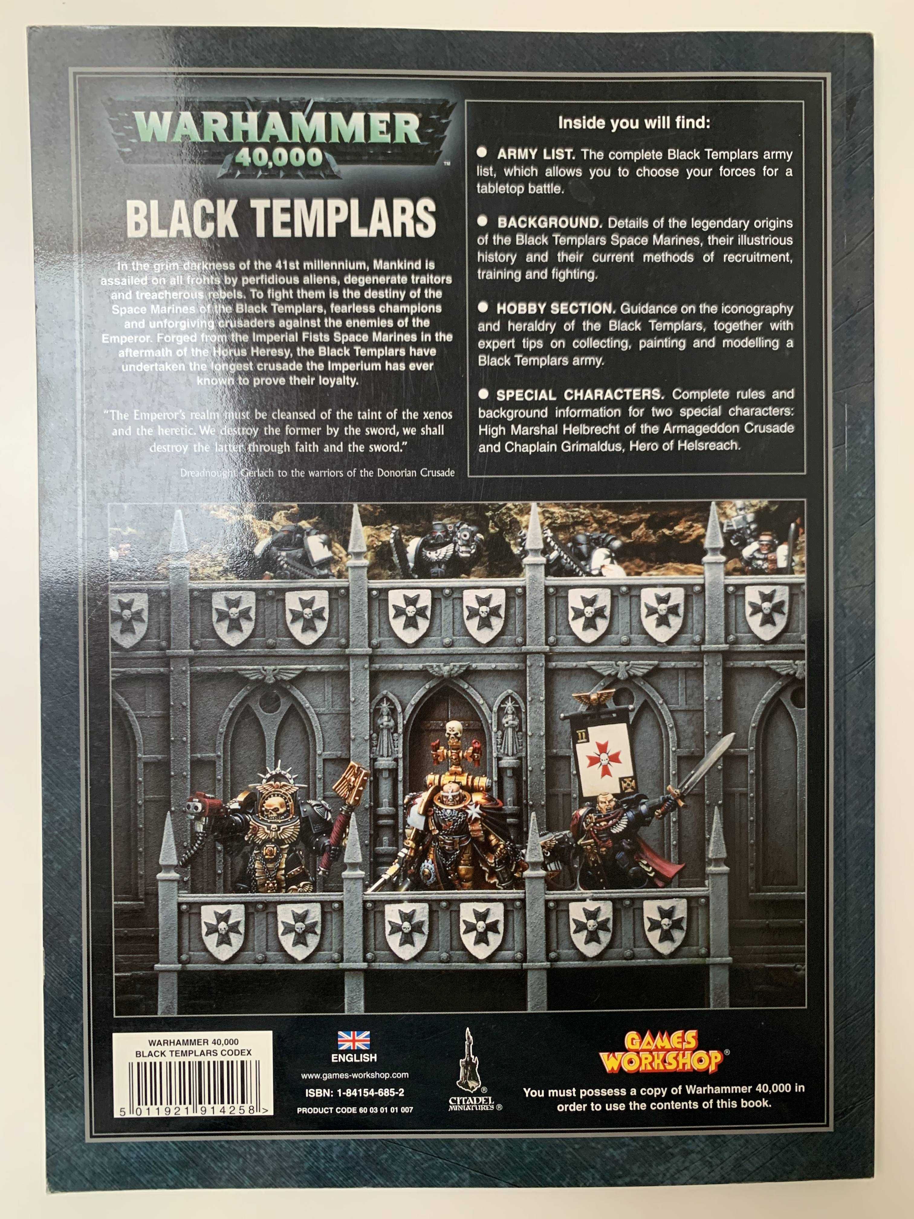 Warhammer 40 000: Codex Black Templars - podręcznik, 2005 r.