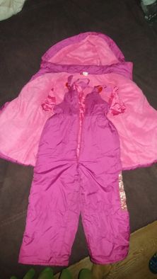 Зимний комплект куртка + комбинезон для девочки