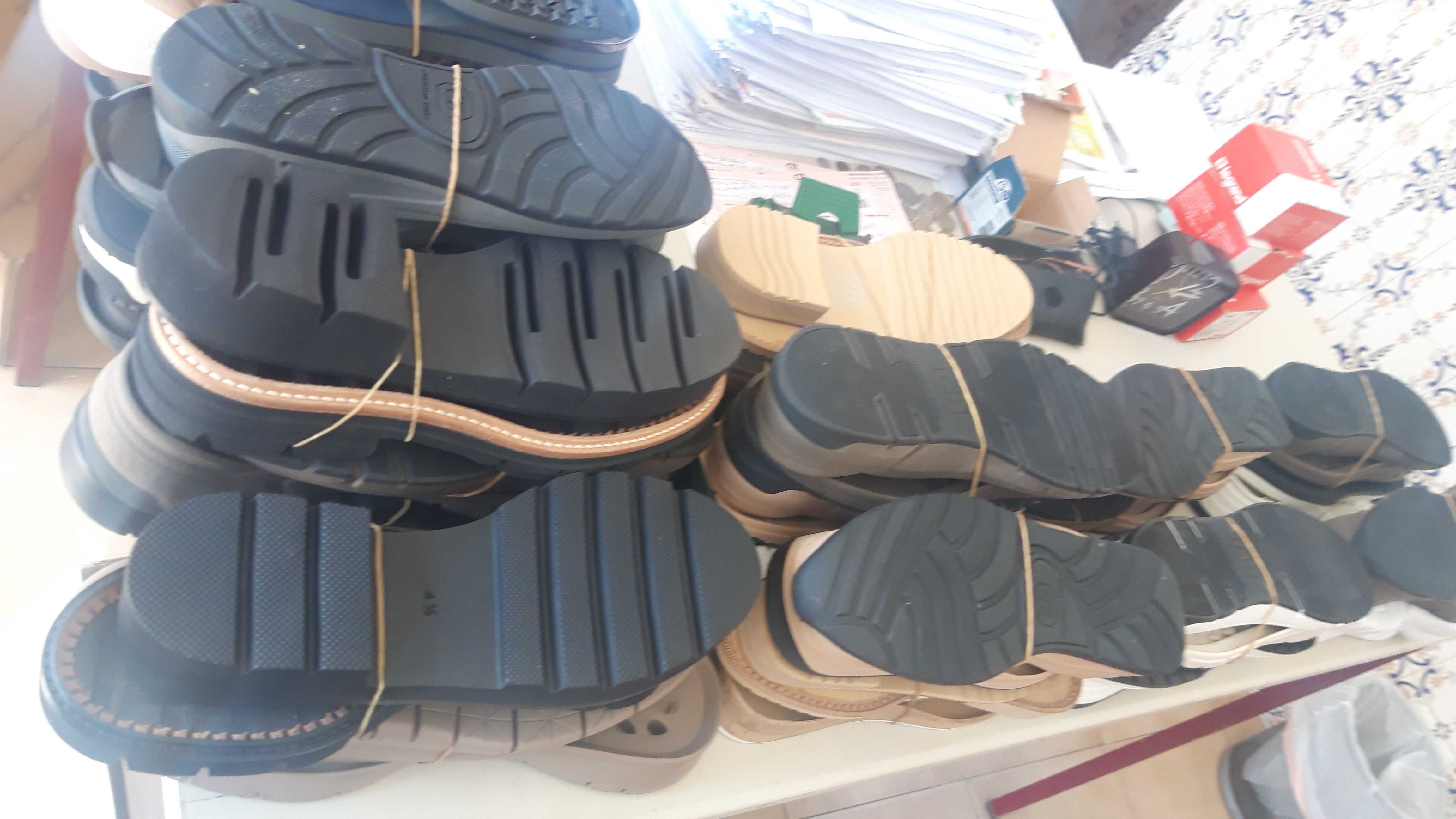 lote 33pares de solas para comfeção de calçado